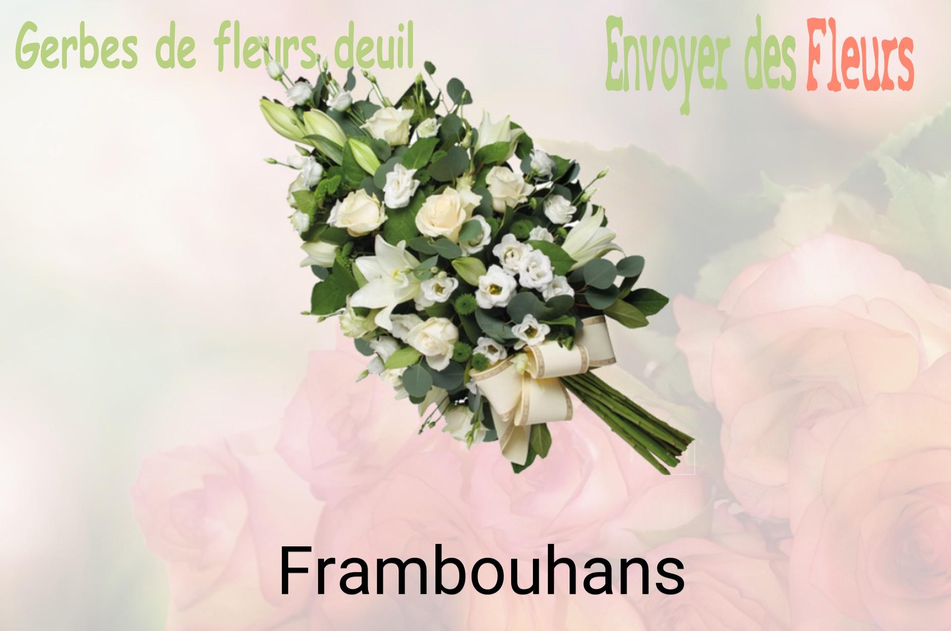 Gerbe de fleurs de deuil livrée à Frambouhans